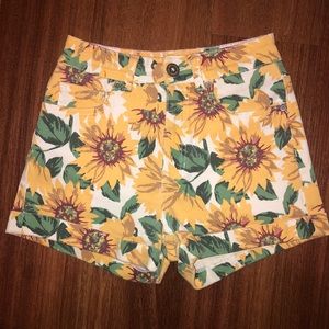Bullhead Denim Co Mom Sunflower Shorts